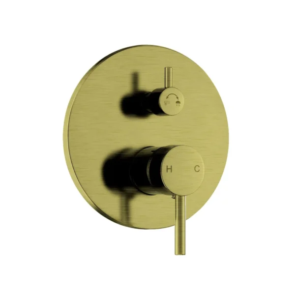 Latoro Brushed Gold Wall Mixer & Diverter